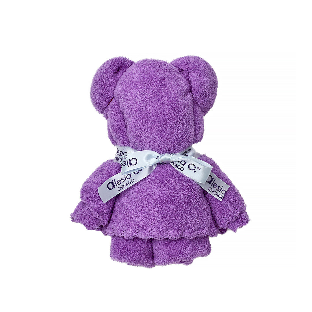 Teddy Bear Luxury Face Towel by Alesi Chaika With Custom Ribbon